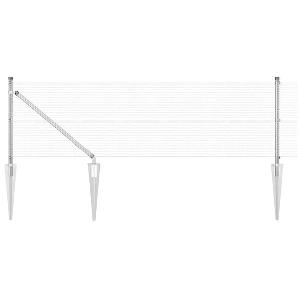 vidaXL St&acirc;lp de gard. Argintiu 100 x 0,6 m (plasă de 12 x 12 mm) Oțel