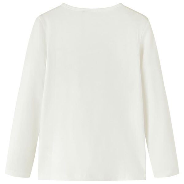 Tricou pentru copii cu m&acirc;neci lungi, ecru 116