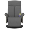 vidaXL Scaun reclinabil cu masaj Gri &icirc;nchis 79 x 87 x 104.5 cm