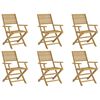vidaXL Scaune pliante 6 buc 54,5x61,5x86,5 cm Lemn masiv de salc&acirc;m