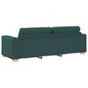 vidaXL Canapea 3 pcs Verde &icirc;nchis 221 x 80 x 80 cm