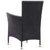 vidaXL Set mobilier de exterior cu perne, 7 piese, negru, poliratan