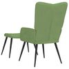 vidaXL Scaun de relaxare cu taburet, verde deschis, catifea