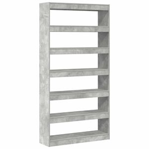 vidaXL Dulap pentru cărți Gri din beton 100 x 30 x 198 cm