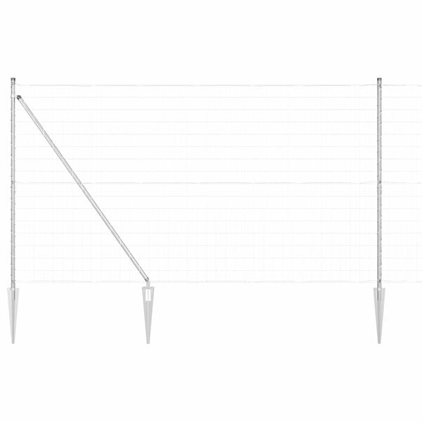 vidaXL Gard cu St&acirc;lp Argintiu 1,5 x 10 m Oțel