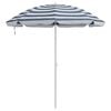 vidaXL Parasol de Plajă Albastru și Alb 206 x 206 x 212 cm