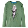 Tricou de copii cu m&acirc;neci lungi, kaki deschis, 104