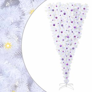 vidaXL Brad de Crăciun artificial cu 300 LED Alb 240 cm PVC și Oțel