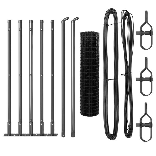 vidaXL Gard cu St&acirc;lp Gri 0,4 x 10 m Oțel și PVC