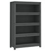 vidaXL Bibliotecă, gri, 80x35x126 cm, lemn masiv de pin
