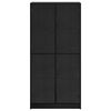 vidaXL Bufet Stejar Negru 68 x 37 x 142 cm Lemn compozit