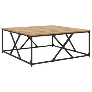 vidaXL Masă de cafea Stejar Artizanal 100 x 100 x 40 cm Lemn prelucrat