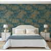 DUTCH WALLCOVERINGS Tapet &bdquo;Tropical&rdquo;, albastru &icirc;nchis și auriu