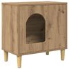 vidaXL Casa pentru pisici Stejar artizanal 51 x 30 x 52 cm
