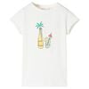 vidaXL Tricou pentru copii, ecru, 104