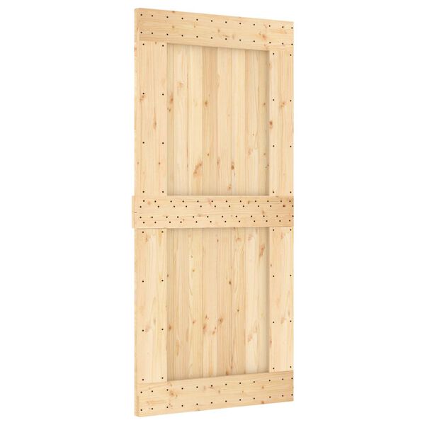 vidaXL Ușă NARVIK natural 95 x 210 cm Lemn de Pin Solid