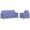 vidaXL Set de canapea cu spațiu de depozitare 2 buc. Albastru Jeans