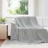 vidaXL Pătura de aruncat Gri 240 x 270 cm Molton