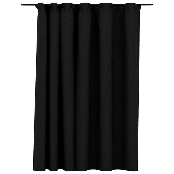 vidaXL Draperie opacă, aspect de in, antracit, 290 x 245 cm, cârlige