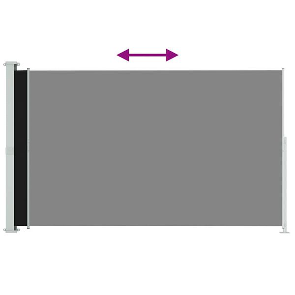 vidaXL Copertină laterală retractabilă de terasă, negru, 180x300 cm