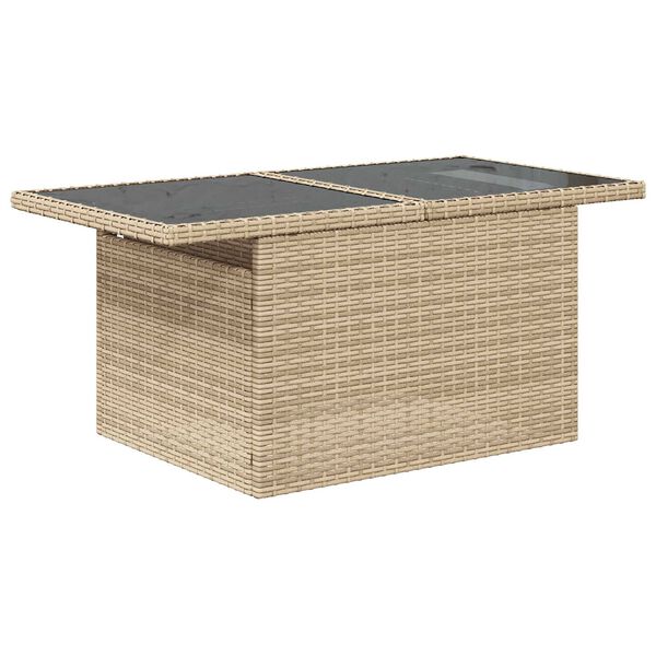 vidaXL Set de canapele pentru grădină cu pernă 5 pcs Bej Rattan poli