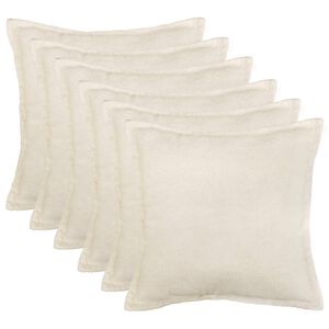 vidaXL Husă pentru pernă 6 pcs HOUTEN Crem 30 x 30 cm Boucl&eacute;