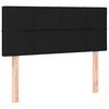 vidaXL Pat box spring cu saltea, negru, 90x190 cm, textil