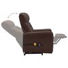 vidaXL Fotoliu de masaj cu ridicare, maro, piele ecologică
