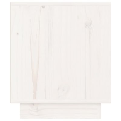 vidaXL Noptieră, alb, 40x34x40 cm, lemn masiv de pin