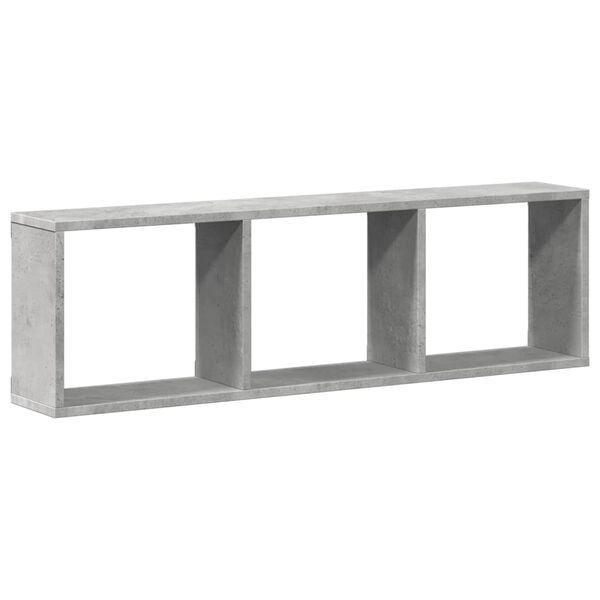 vidaXL Dulap de perete, gri beton, 100x16x30 cm, lemn prelucrat