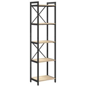vidaXL Raft pentru cărți 40 x 30 x 155 cm Lemn prelucrat Stejar Sonoma