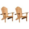 vidaXL Scaun Adirondack 2 pcs Maro 78 x 77 x 95 cm Lemn solid de tec