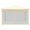 vidaXL Cort pliabil pentru petrecere, pereți laterali, crem, 3x3 m