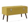 vidaXL Bancă cu compartiment de depozitare galben muștar 80cm catifea