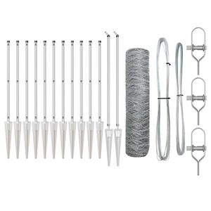 vidaXL St&acirc;lp de gard. Argintiu