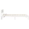 vidaXL Cadru de pat cu headboard Alb 100 x 200 cm Lemn de pin masiv