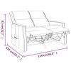 vidaXL Fotoliu rabatabil de masaj, 2 locuri, crem, piele ecologică