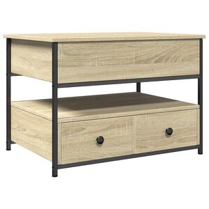 vidaXL Măsuță de cafea, 70x50x50 cm, lemn prelucrat și metal