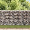 vidaXL Perete gabion cu capace, 300 x 30 x 100 cm, oțel galvanizat