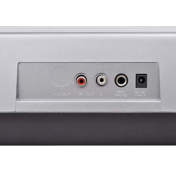 vidaXL Set tastatură electrică cu 61 de taste, argintiu și negru