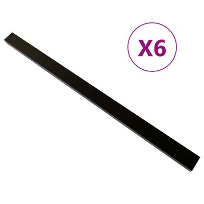 vidaXL Grindă de terasă, 6 buc., negru, 170x8,5x4,5 cm, WPC
