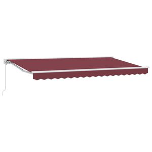 vidaXL Cortina Retractabilă Burgundy 350 x 200 cm Aluminiu și țesătură