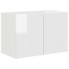 vidaXL Dulap TV de perete 59,5 x 31 x 40 cm Alb lucios Lemn prelucrat