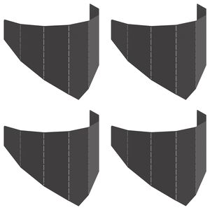 vidaXL Margine pentru gazon 4 buc. 100 x 45 cm Oțel Negru