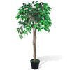 vidaXL Planta artificială, arbore de ficus, cu ghiveci, 110 cm