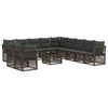 vidaXL Set de canapele pentru grădină 12 pcs Gri poliratan