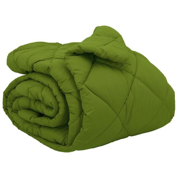 vidaXL Duvet de iarnă Verde 220 x 240 cm Microfibră