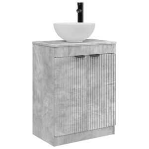 vidaXL Mobilă de baie cu chiuvetă Gri Beton 54 x 35 x 83 cm