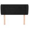 vidaXL Tăblie de pat cu aripioare negru 103x23x78/88 cm catifea