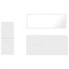 vidaXL Set mobilier de baie, 3 piese, alb, lemn compozit